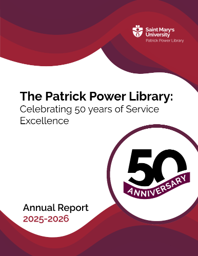 The cover page of the 2025-2026 library annual report
