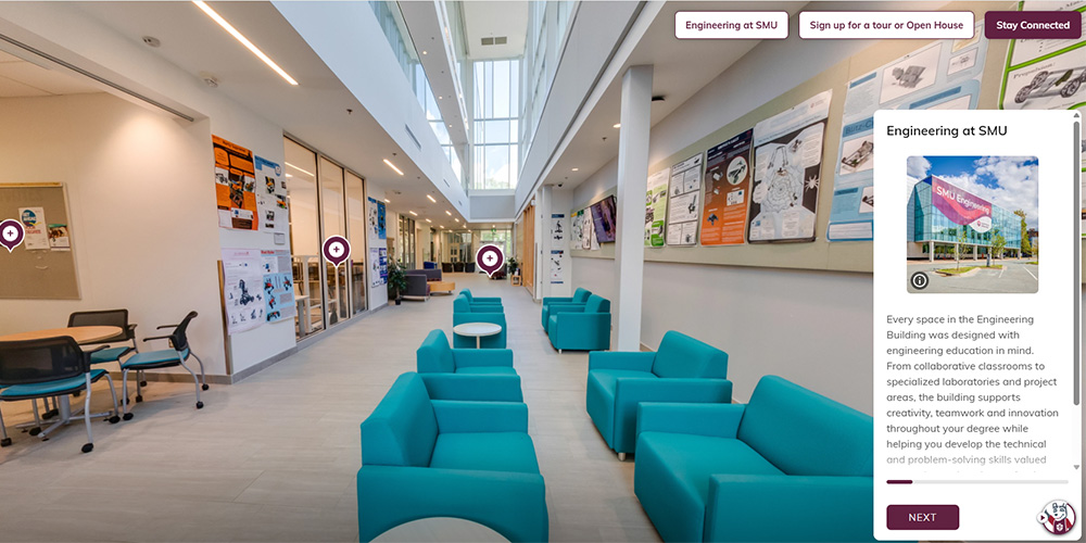 The lobby of the Engineering Building.
